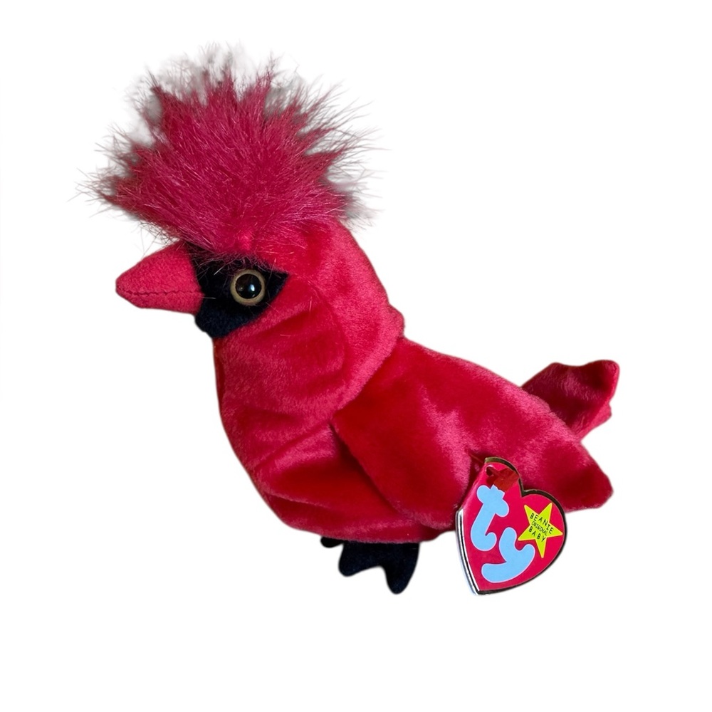 Vintage Beanie Babie Mac the Red Cardinal Plush 1998 NWT